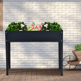 NNECW Raised Garden Bed with Bottom Drainage Holes-Gray
