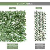 NNECW Artificial Hedges Panel with Ivy Leaves for Garden 150 X 300 cm