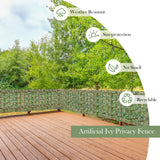 NNECW Artificial Hedges Panel with Ivy Leaves for Garden 150 X 240 cm