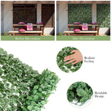 NNECW Artificial Hedges Panel with Ivy Leaves for Garden 150 X 240 cm