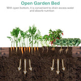NNECW Raised Bed Open Elevated Planter Box Herbs Vegetable for Garden