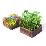 NNECW Square Raised Garden Bed with Stable Frame for Patio-1 piece