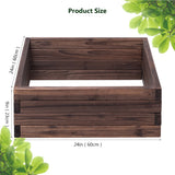 NNECW Square Raised Garden Bed with Stable Frame for Patio-2 pieces