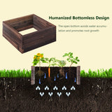 NNECW Square Raised Garden Bed with Stable Frame for Patio-2 pieces