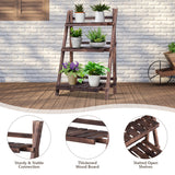 NNECW 3-Tier Foldable Plant Stand for Balcony Patio Garden Flower Shop