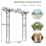 NNECW Garden Arch with Solid Steel Construction for Wedding