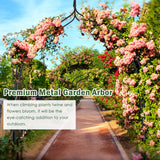 NNECW Metal Garden Arbor with Sturdy Construction for Various Climbing Plants