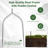 NNECW Metal Garden Arbor with Sturdy Construction for Various Climbing Plants