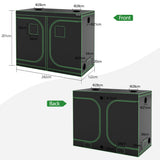 NNECW 242 cm x 122 cm x 201 cm Grow Tent Reflective Mylar Tent with Floor Tray Storage Bag