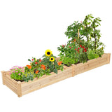 NNECW Raised Garden Bed Elevated Planter Box with Divider