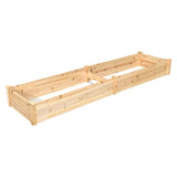 NNECW Raised Garden Bed Elevated Planter Box with Divider