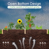 NNECW Raised Garden Bed Elevated Planter Box with Divider