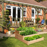 NNECW Wooden Raised Garden Bed with 3-Tier Ample Space for Garden