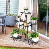NNECW 7 Shelf Classic Metal Plant Stand for Indoor & Outdoor