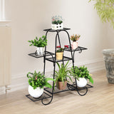 NNECW 7 Shelf Classic Metal Plant Stand for Indoor & Outdoor