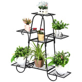 NNECW 7 Shelf Classic Metal Plant Stand for Indoor & Outdoor