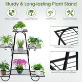 NNECW 7 Shelf Classic Metal Plant Stand for Indoor & Outdoor