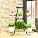 NNECW 7 Shelf Classic Metal Plant Stand for Indoor & Outdoor