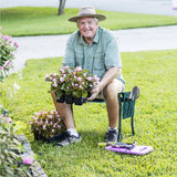NNECW Foldable Gardener Stool with EVE Pad & Tool Bag for Outdoor Use