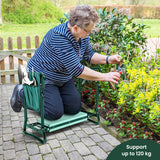 NNECW Foldable Gardener Stool with EVE Pad & Tool Bag for Outdoor Use