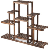 NNECW 6-Tier Wood Plant Stand Shelf Storage for Garden