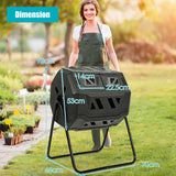 NNECW 160 L Garden Rotating Compost Bin with Dual Chamber
