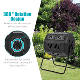 NNECW 160 L Garden Rotating Compost Bin with Dual Chamber