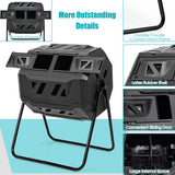 NNECW 160 L Garden Rotating Compost Bin with Dual Chamber