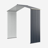 NNECW Outdoor Storage Shed with 4 Vents and Double Sliding Door-213cm Storage Shed Extension