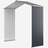 NNECW Outdoor Storage Shed with 4 Vents and Double Sliding Door-213cm Storage Shed Extension