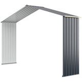 NNECW Outdoor Storage Shed with 4 Vents and Double Sliding Door-340cm Storage Shed Extension
