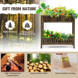 NNECW Garden Elevated Planter Box with Storage Shelf for Outdoor