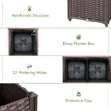 NNECW Raised Garden Bed with Self-Watering Device for Garden