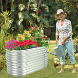 NNECW Metal Planter Box with Open Base for Growing Vegetables Flowers