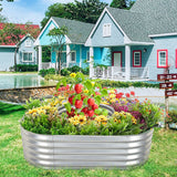 NNECW Metal Planter Box with Open Base for Growing Vegetables Flowers