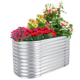 NNECW Metal Planter Box with Open Base for Growing Vegetables Flowers