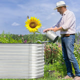 NNECW Metal Planter Box with Open Base for Growing Vegetables Flowers