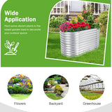 NNECW Metal Planter Box with Open Base for Growing Vegetables Flowers