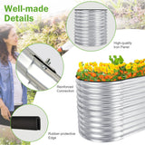 NNECW Metal Planter Box with Open Base for Growing Vegetables Flowers