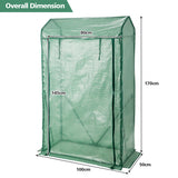 NNECW Walk-in Garden Greenhouse with Roll-up Door for Vegetables & Flowers
