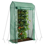 NNECW Walk-in Garden Greenhouse with Roll-up Door for Vegetables & Flowers