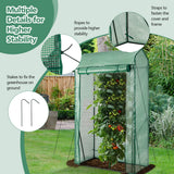 NNECW Walk-in Garden Greenhouse with Roll-up Door for Vegetables & Flowers