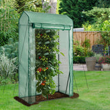 NNECW Walk-in Garden Greenhouse with Roll-up Door for Vegetables & Flowers