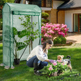 NNECW Walk-in Garden Greenhouse with Roll-up Door for Vegetables & Flowers