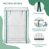 NNECW Walk-in Garden Greenhouse with Zippered Doors for Outdoor