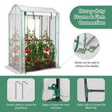 NNECW Walk-in Garden Greenhouse with Zippered Doors for Outdoor