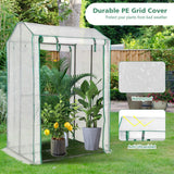 NNECW Walk-in Garden Greenhouse with Zippered Doors for Outdoor