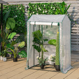 NNECW Walk-in Garden Greenhouse with Zippered Doors for Outdoor