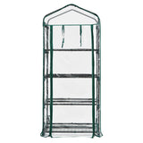 NNECW Portable Mini Greenhouse with 4-Tier Rack &amp PE/PVC Cover for Seedling-Clear