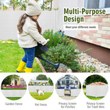 NNECW PVC Privacy Fence Panels with 3 Cuspidal Foot Stakes for Garden & Patio